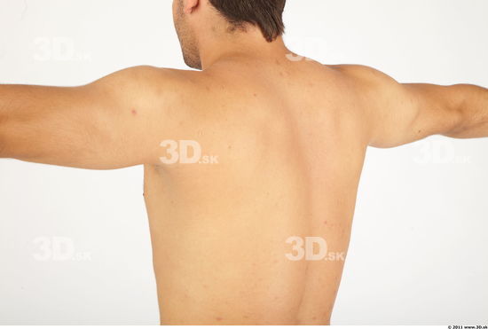 Whole Body Back Man Animation references Nude Casual Athletic Studio photo references