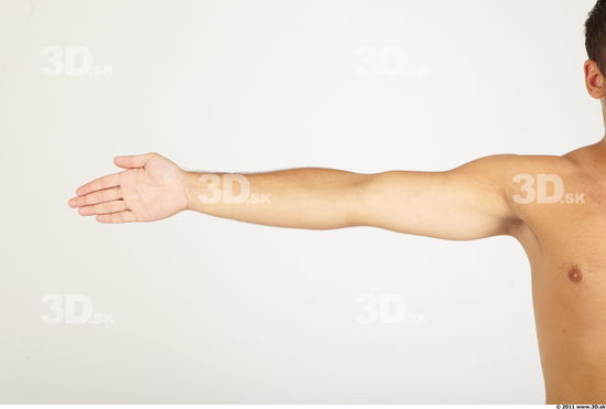 Arm Whole Body Man Animation references Nude Casual Athletic Studio photo references