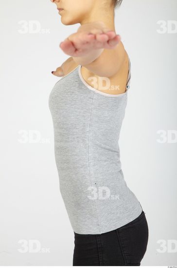 Upper Body Whole Body Woman Animation references Sports Singlet Slim Studio photo references