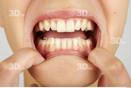 Whole Body Teeth Woman Animation references Slim Studio photo references