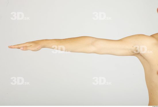 Arm Whole Body Man Nude Casual Athletic Studio photo references