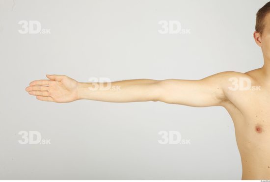 Arm Whole Body Man Nude Casual Athletic Studio photo references