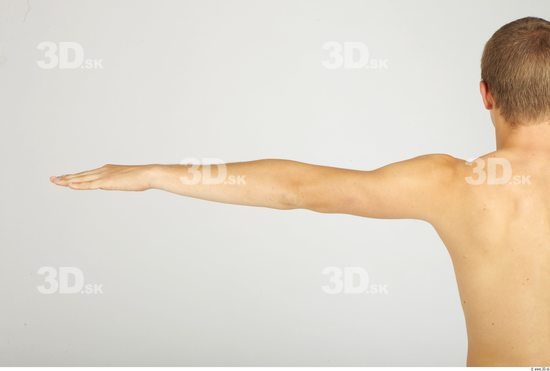 Arm Whole Body Man Nude Casual Athletic Studio photo references