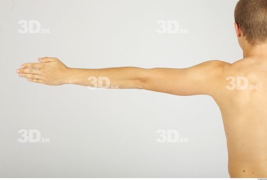 Arm Whole Body Man Nude Casual Athletic Studio photo references