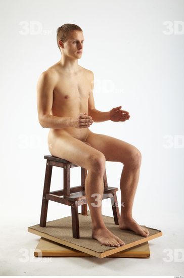 Whole Body Man Artistic poses White Nude Athletic