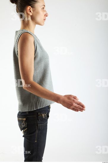 Arm Woman Animation references White Casual Vest Underweight