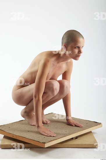 Whole Body Woman Other White Nude Slim Bald