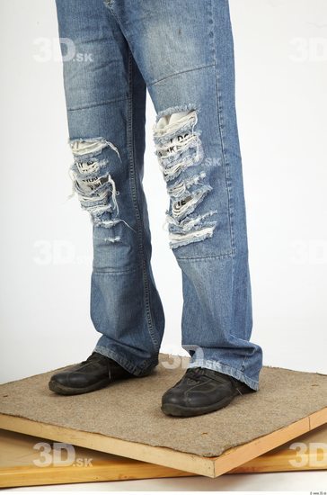 Calf Whole Body Man Casual Jeans Average Studio photo references