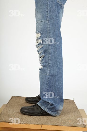 Calf Whole Body Man Casual Jeans Average Studio photo references