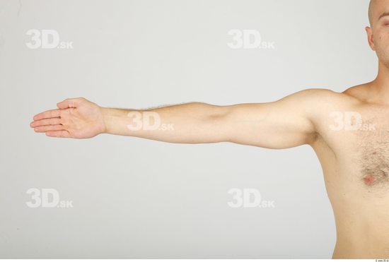 Arm Whole Body Man Nude Casual Average Studio photo references