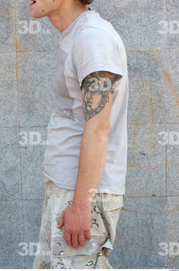 Arm Man White Tattoo Casual T shirt Slim