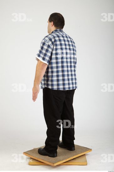 Whole Body Man Casual Overweight Studio photo references