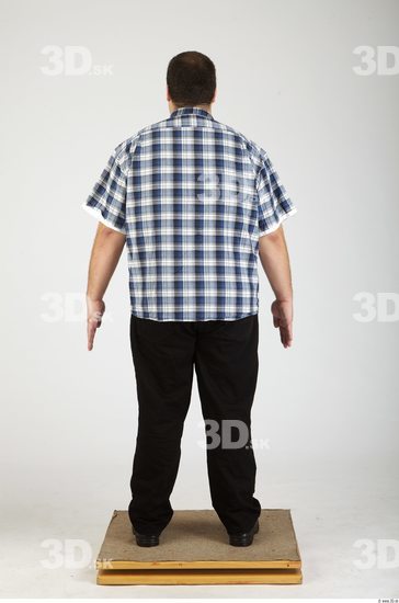 Whole Body Man Casual Overweight Studio photo references