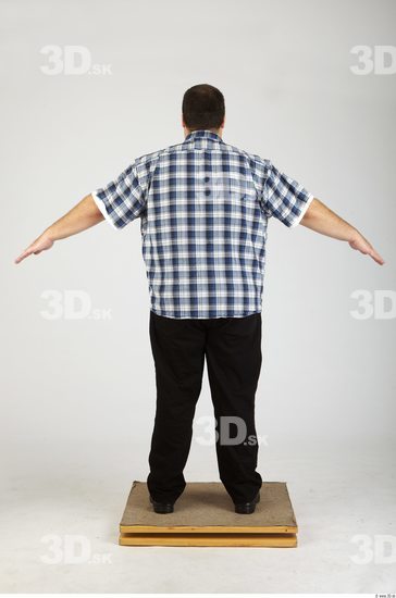 Whole Body Man Casual Overweight Studio photo references