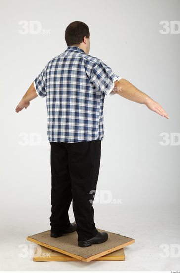 Whole Body Man Casual Overweight Studio photo references