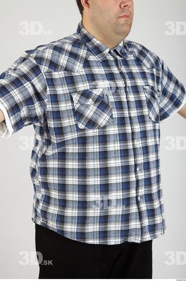 Upper Body Whole Body Man Casual Shirt Overweight Studio photo references