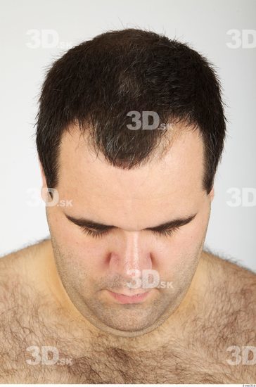 Whole Body Head Man Casual Overweight Studio photo references