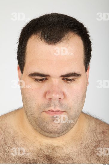 Whole Body Head Man Casual Overweight Studio photo references