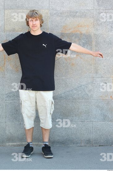 Whole Body Man T poses White Sports Slim