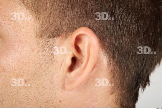 Ear Whole Body Man Sports Athletic Studio photo references