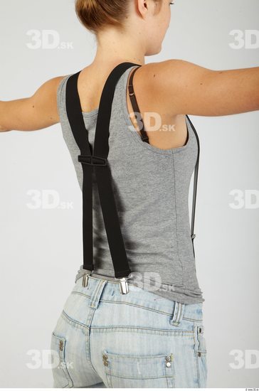 Upper Body Whole Body Woman Casual Singlet Slim Studio photo references