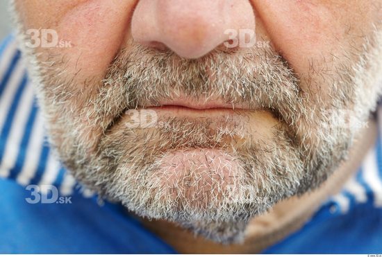 Mouth Man White Overweight Bearded