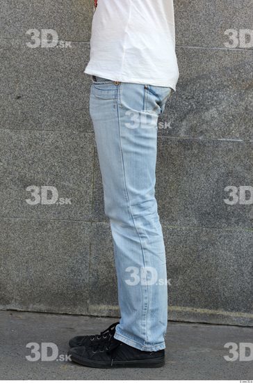 Leg Head Man Woman Casual Jeans Slim Average Street photo references