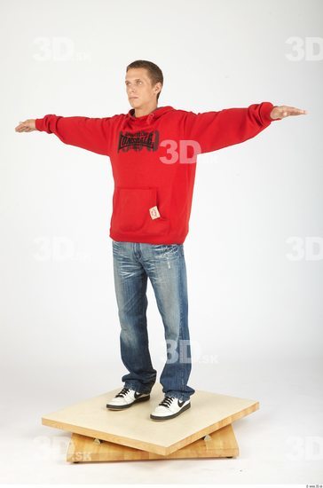 Whole Body Man T poses Casual Slim Studio photo references