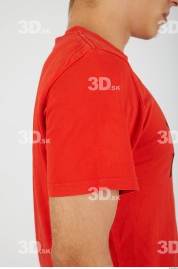 Arm Whole Body Man Casual Shirt T shirt Slim Studio photo references