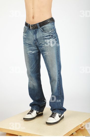 Leg Whole Body Man Casual Jeans Slim Studio photo references