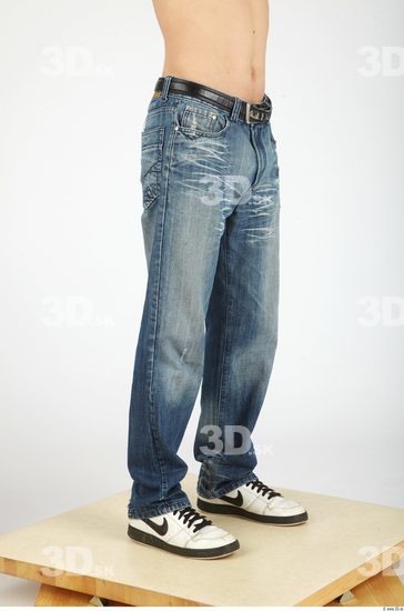 Leg Whole Body Man Casual Jeans Slim Studio photo references