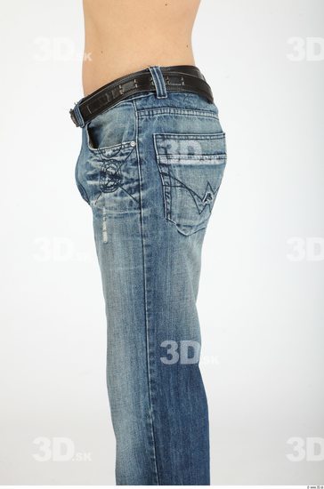 Thigh Whole Body Man Casual Jeans Slim Studio photo references