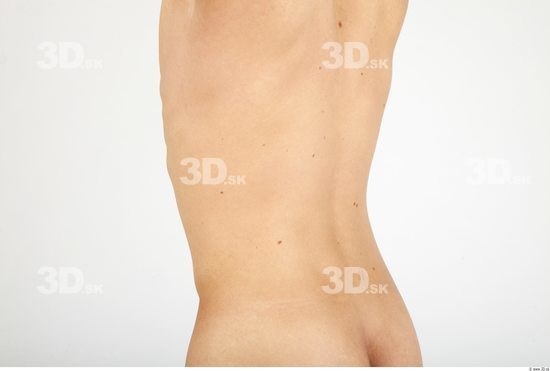 Whole Body Back Man Nude Casual Slim Studio photo references