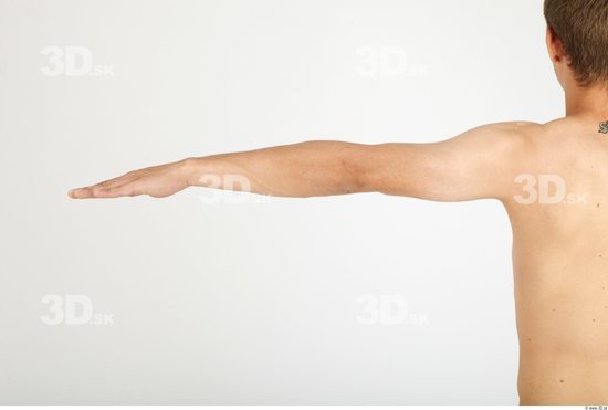 Arm Whole Body Man Nude Casual Slim Studio photo references