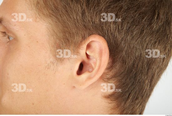 Ear Whole Body Man Casual Slim Studio photo references