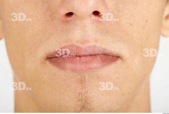 Mouth Whole Body Man Casual Slim Studio photo references