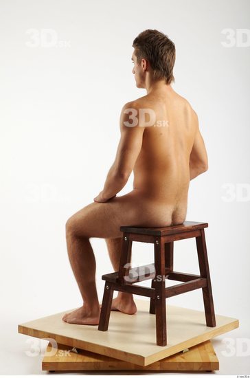 Whole Body Man Artistic poses White Nude Athletic