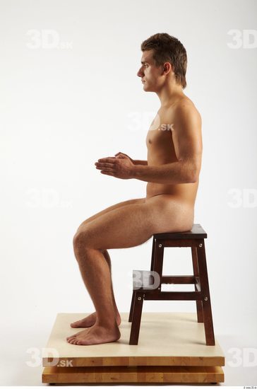 Whole Body Man Artistic poses White Nude Athletic