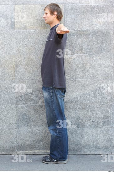 Whole Body Head Man T poses Casual Slim Street photo references