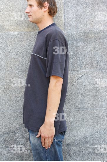 Arm Head Man Casual Shirt T shirt Slim Street photo references