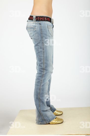 Leg Whole Body Woman Casual Jeans Slim Studio photo references