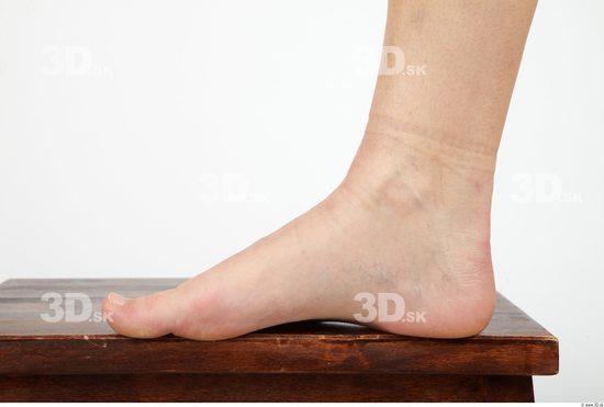 Foot Whole Body Woman Nude Casual Slim Studio photo references