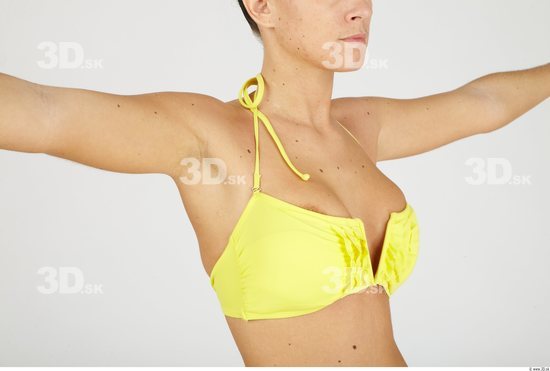 Whole Body Woman Sports Swimsuit Slim Studio photo references