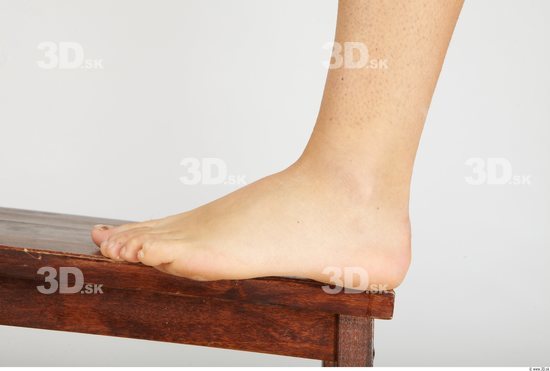 Foot Whole Body Woman Nude Casual Slim Studio photo references