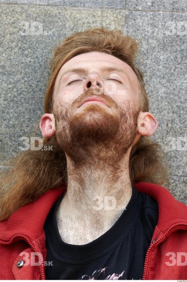 Neck Man White Underweight Bearded