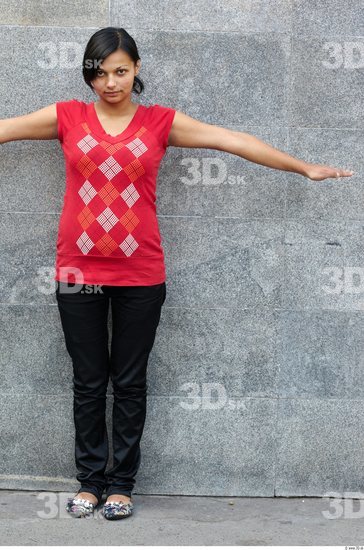 Whole Body Head Woman T poses Casual Average Street photo references