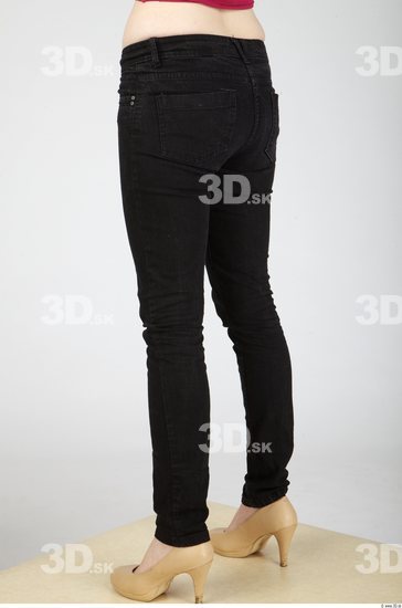 Leg Whole Body Woman Casual Jeans Slim Studio photo references