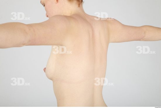 Whole Body Back Woman Nude Casual Slim Studio photo references