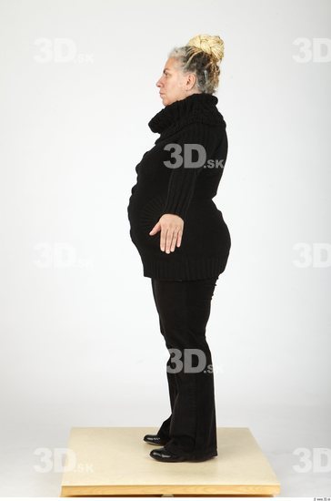 Whole Body Woman Casual Overweight Studio photo references