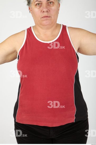 Upper Body Whole Body Woman Casual Sports Singlet Overweight Studio photo references